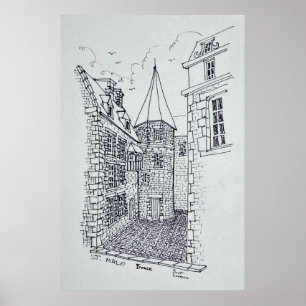 House of Princess Anne of Brittany Saint-Malo Poster