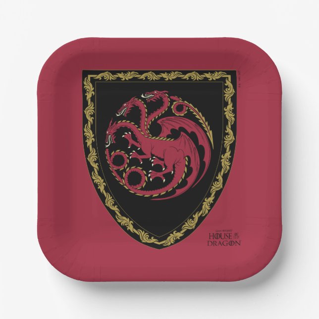 HOUSE OF THE DRAGON Badge Paper Plates (Front)