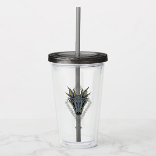 HOUSE OF THE DRAGON   Balerion Skull Diamond Crest Acrylic Tumbler