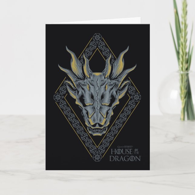 HOUSE OF THE DRAGON | Balerion Skull Diamond Crest Card (Front)