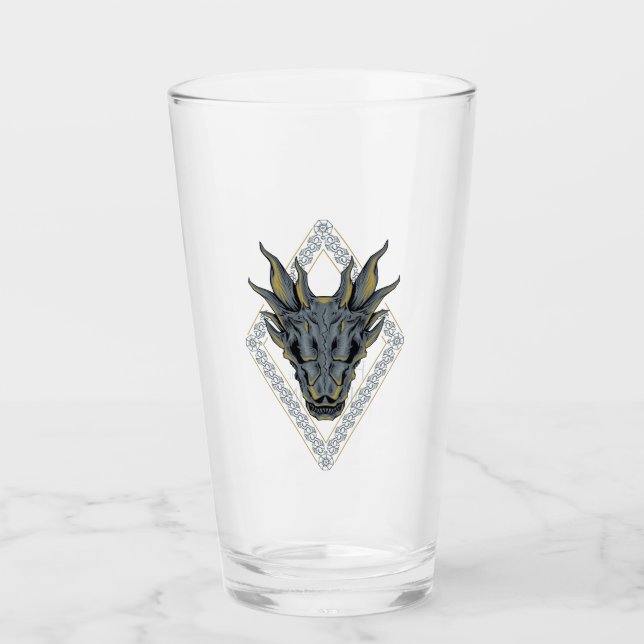 HOUSE OF THE DRAGON | Balerion Skull Diamond Crest Glass (Front)