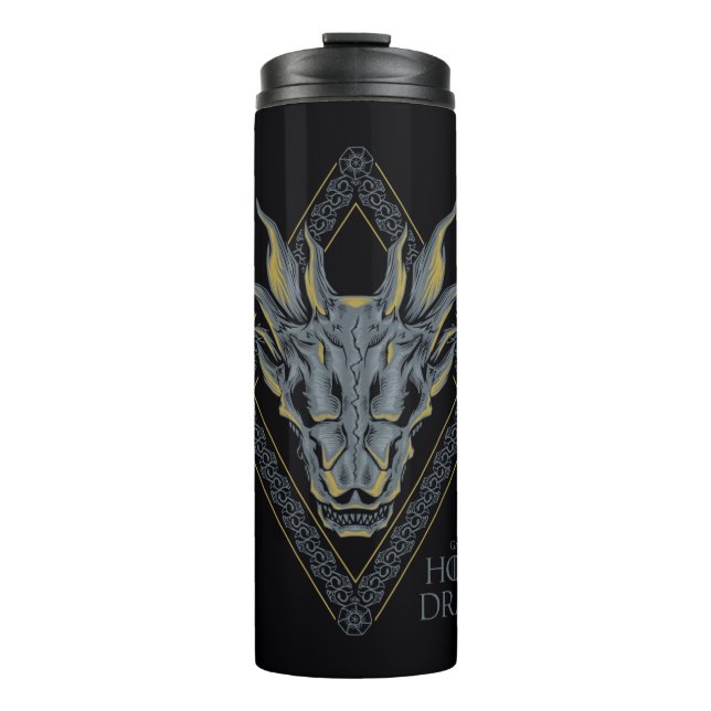 HOUSE OF THE DRAGON | Balerion Skull Diamond Crest Thermal Tumbler (Front)