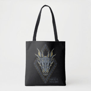 HOUSE OF THE DRAGON   Balerion Skull Diamond Crest Tote Bag