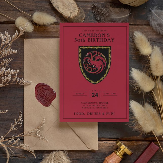 HOUSE OF THE DRAGON Birthday Invitation (Creator Uploaded)