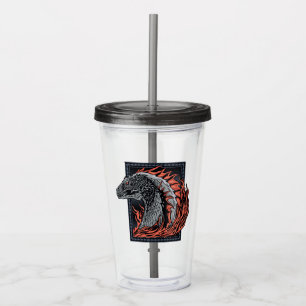 HOUSE OF THE DRAGON   Dragon Profile in Flames Acrylic Tumbler