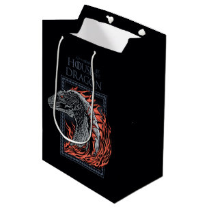HOUSE OF THE DRAGON   Dragon Profile in Flames Medium Gift Bag