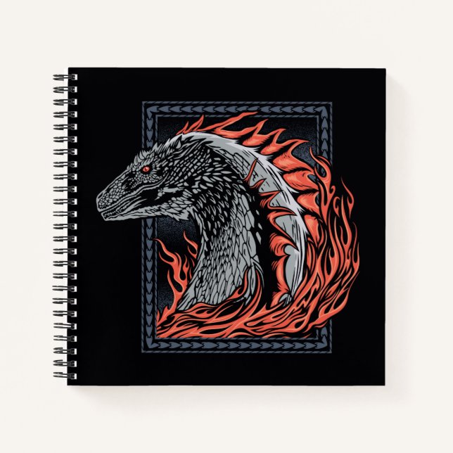 HOUSE OF THE DRAGON | Dragon Profile in Flames Notebook (Front)