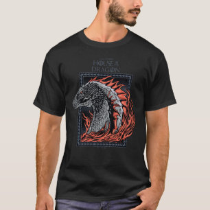 HOUSE OF THE DRAGON Dragon Profile in Flames T-Shirt