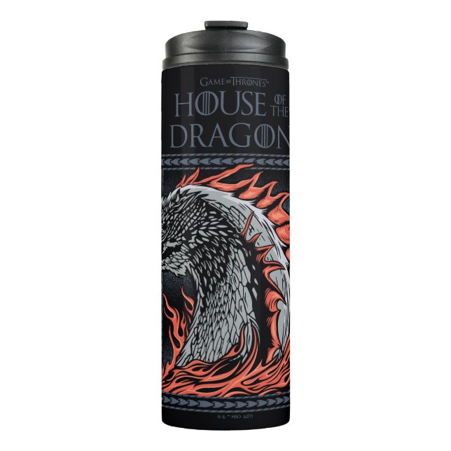 HOUSE OF THE DRAGON | Dragon Profile in Flames Thermal Tumbler (Front)