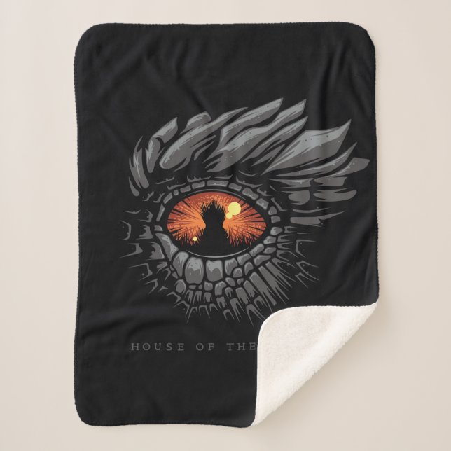 HOUSE OF THE DRAGON | Dragon's Eye Iron Throne Sherpa Blanket (Front)