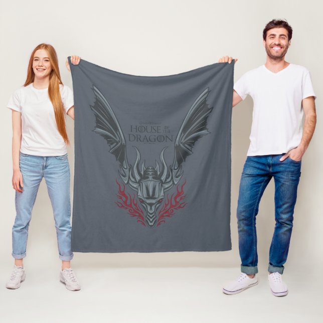 HOUSE OF THE DRAGON | Fire-Breathing Dragon Head Fleece Blanket (In Situ)