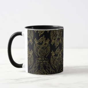 HOUSE OF THE DRAGON   Gold Filigree Dragon Pattern Mug
