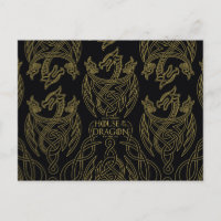 HOUSE OF THE DRAGON | Gold Filigree Dragon Pattern