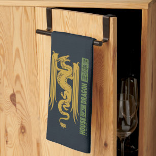 House of the Dragon Gold & Green New Year   恭喜發財 Tea Towel