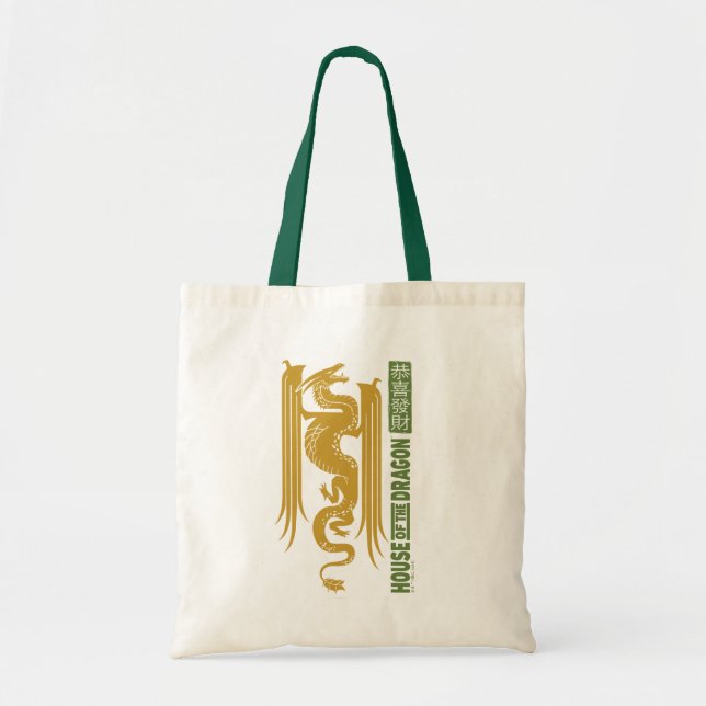 House of the Dragon Gold & Green New Year | 恭喜發財 Tote Bag (Front)