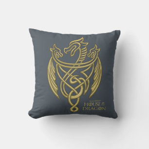 HOUSE OF THE DRAGON Golden Filigree Dragon Crest Cushion