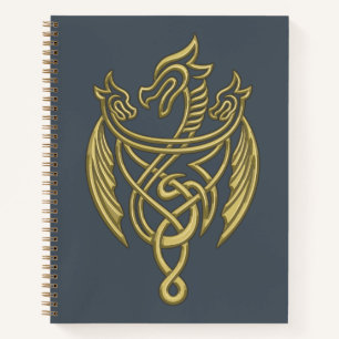 HOUSE OF THE DRAGON   Golden Filigree Dragon Crest Notebook