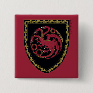 HOUSE OF THE DRAGON   House Targaryen Crest 15 Cm Square Badge