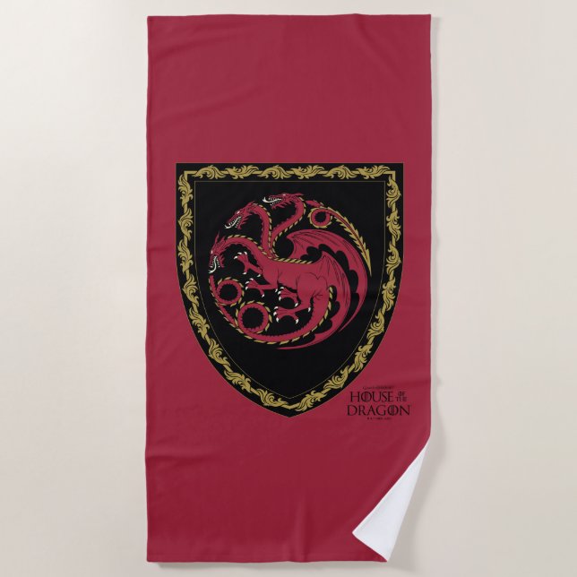 HOUSE OF THE DRAGON | House Targaryen Crest Beach Towel (Front)