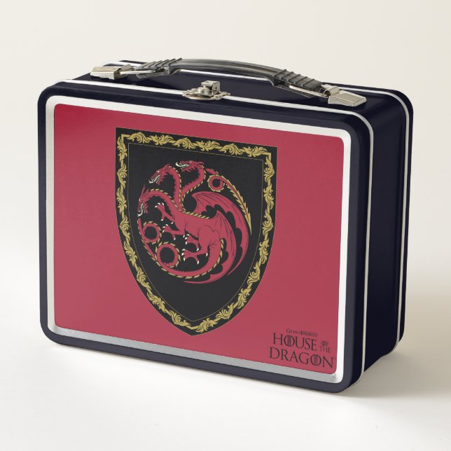 HOUSE OF THE DRAGON | House Targaryen Crest Metal Lunch Box (Front)
