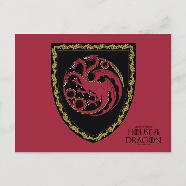 HOUSE OF THE DRAGON | House Targaryen Crest Postcard (Front)