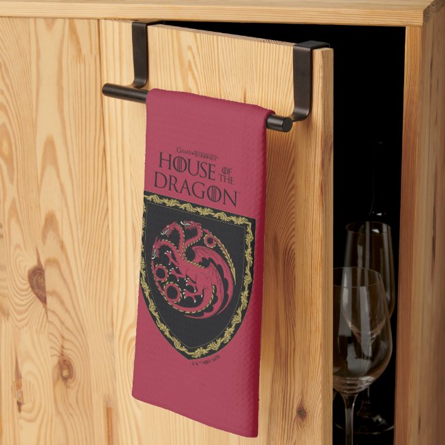 HOUSE OF THE DRAGON | House Targaryen Crest Tea Towel (Thirds Fold)