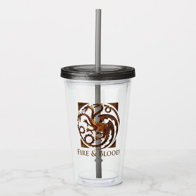 HOUSE OF THE DRAGON | House Targaryen Sigil Acrylic Tumbler (Front)