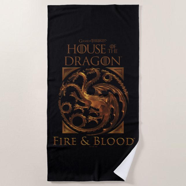 HOUSE OF THE DRAGON | House Targaryen Sigil Beach Towel (Front)