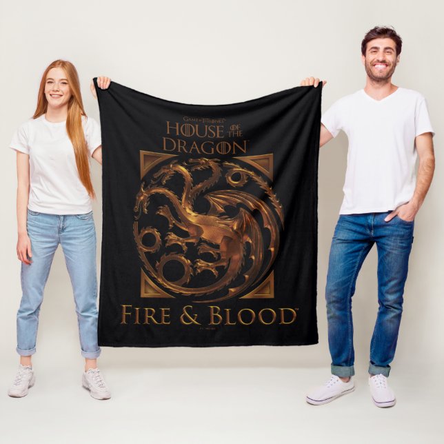 HOUSE OF THE DRAGON | House Targaryen Sigil Fleece Blanket (In Situ)