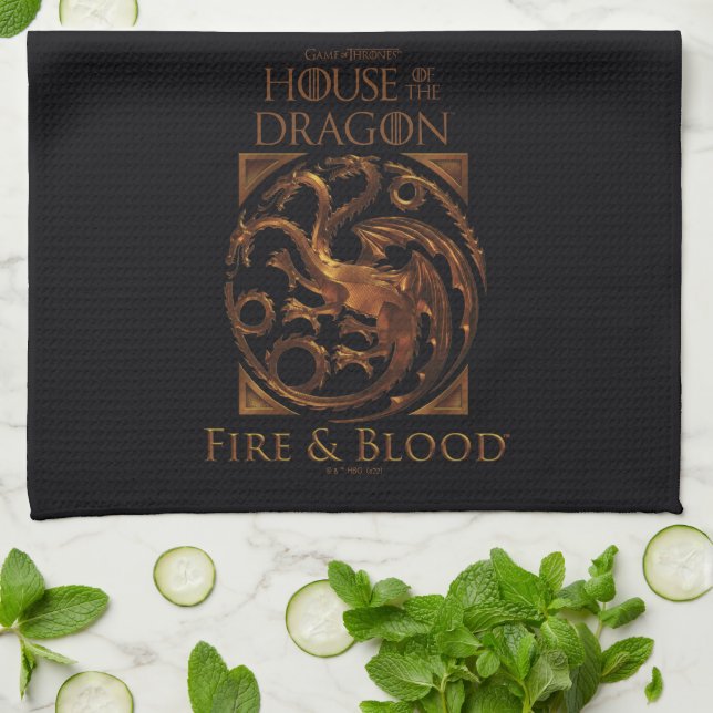 HOUSE OF THE DRAGON | House Targaryen Sigil Tea Towel (Folded)