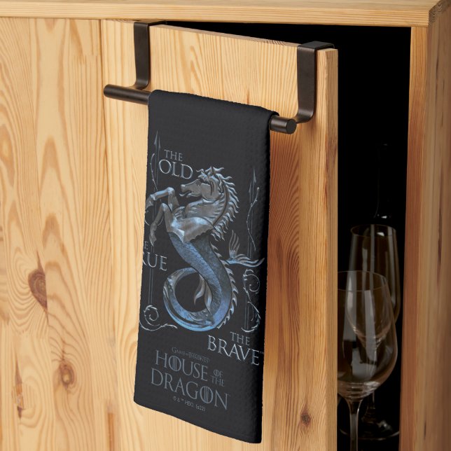 HOUSE OF THE DRAGON | House Velaryon Sigil Tea Towel (Thirds Fold)