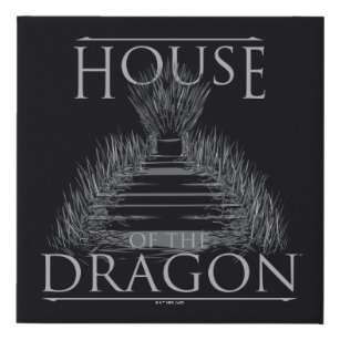 HOUSE OF THE DRAGON   Iron Throne Graphic Faux Canvas Print