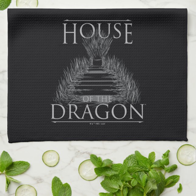 HOUSE OF THE DRAGON | Iron Throne Graphic Tea Towel (Folded)