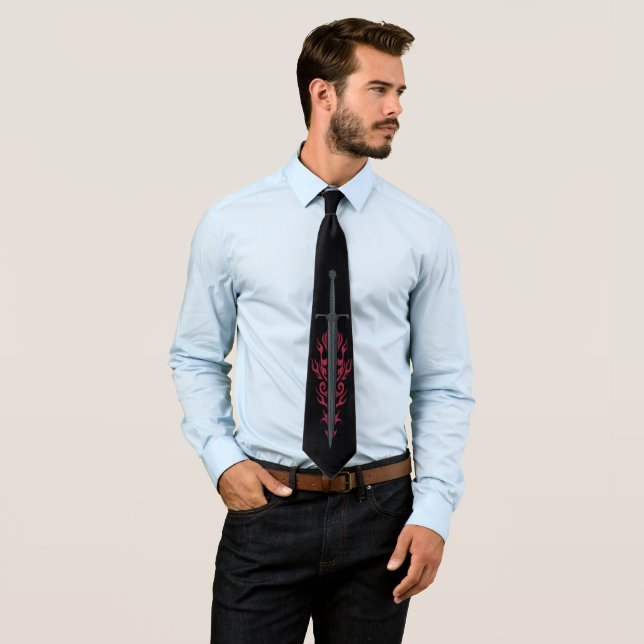 HOUSE OF THE DRAGON | King Viserys Flaming Sword Tie (In Situ)