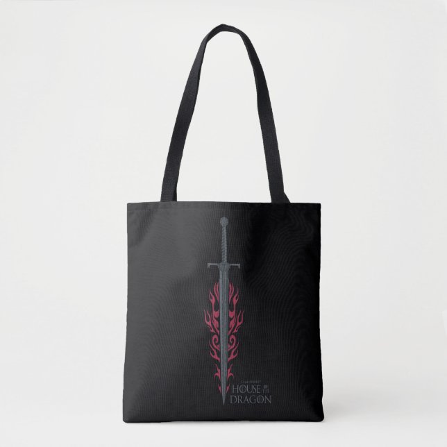 HOUSE OF THE DRAGON | King Viserys Flaming Sword Tote Bag (Front)