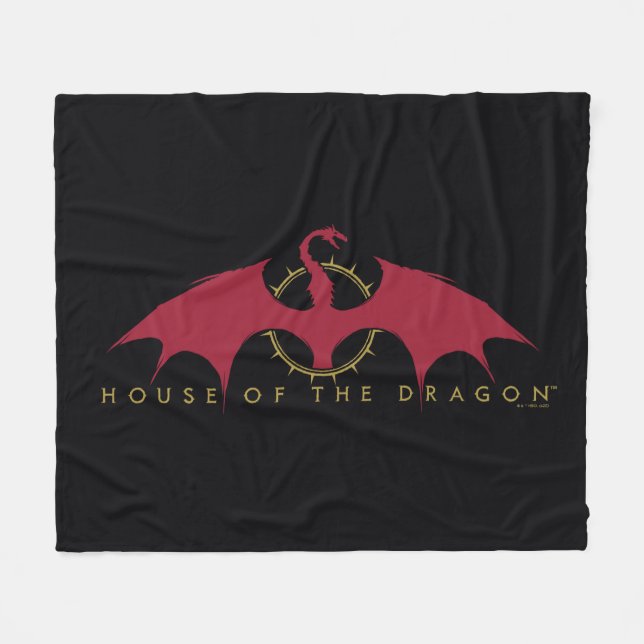 HOUSE OF THE DRAGON | Red Dragon Graphic Fleece Blanket (Front (Horizontal))