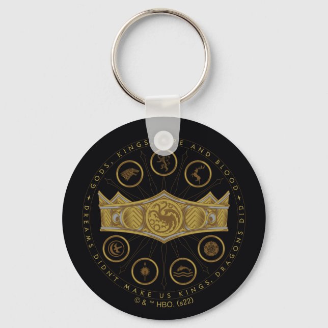 HOUSE OF THE DRAGON | Seven Kingdoms Crown Graphic Key Ring (Front)