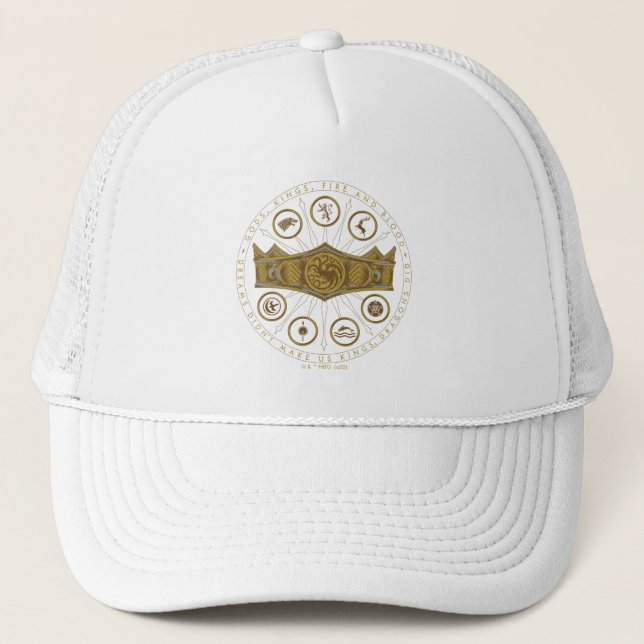 HOUSE OF THE DRAGON | Seven Kingdoms Crown Graphic Trucker Hat (Front)