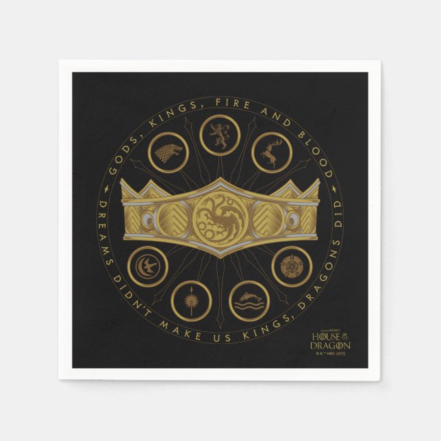 HOUSE OF THE DRAGON | Seven Kingdoms Crown Napkin (Front)