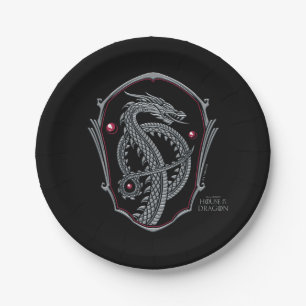 HOUSE OF THE DRAGON   Silver Dragon Badge Paper Pl Plate