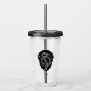 HOUSE OF THE DRAGON   Silver Dragon Crest Acrylic Tumbler