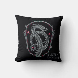 HOUSE OF THE DRAGON Silver Dragon Crest Cushion