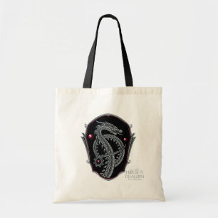 HOUSE OF THE DRAGON   Silver Dragon Crest Tote Bag