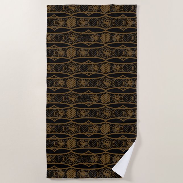 HOUSE OF THE DRAGON | Targaryen Stripe Pattern Beach Towel (Front)