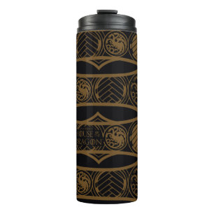 HOUSE OF THE DRAGON   Targaryen Stripe Pattern Thermal Tumbler