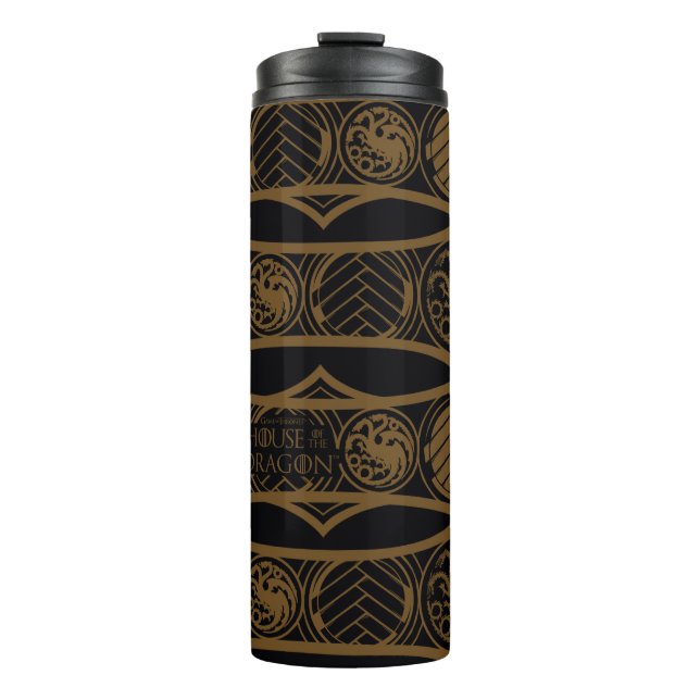 HOUSE OF THE DRAGON | Targaryen Stripe Pattern Thermal Tumbler (Front)