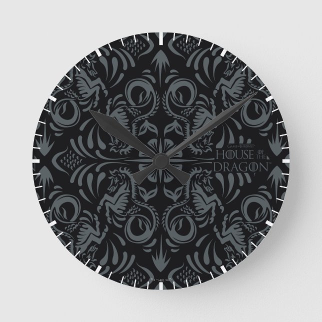 HOUSE OF THE DRAGON | Velaryon Diamond Pattern Round Clock (Front)