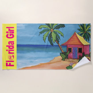 House on a Beach Towel by Florida Girl