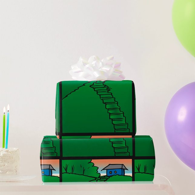 House On A Green Hill Wrapping Paper (Creator Uploaded)