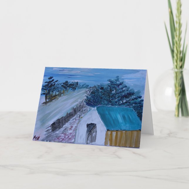 House on the hill holiday card (Front)